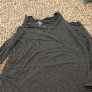 Maurices Gray Long Sleeve Cut Out Midi Dress